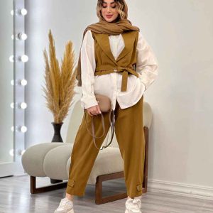 ست سه تکه جلیقه و شلوار کد 4844