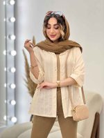 شومیز کوک دوزی جلو دکمه کد 5021 - تصویر 2
