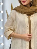 شومیز کوک دوزی جلو دکمه کد 5021 - تصویر 4