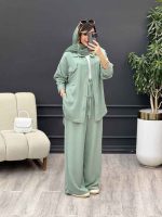 ست مانتو و شلوار دو جیب پایین بند کد 4895 - تصویر 8
