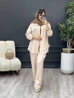 ست مانتو و شلوار دو جیب پایین بند کد 4895 - تصویر 5