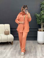 ست مانتو و شلوار دو جیب پایین بند کد 4895 - تصویر 12