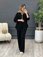 ست مانتو و شلوار دو جیب پایین بند کد 4895 - تصویر 3