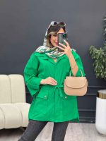 مانتو دکمه مخفی دو جیب پاکتی کد 4789 - تصویر 6