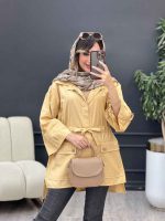 مانتو دکمه مخفی دو جیب پاکتی کد 4789 - تصویر 8