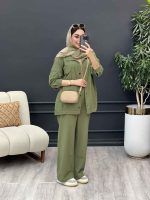 ست مانتو و شلوار چهار جیب کد 3029 - تصویر 9