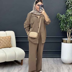 ست مانتو و شلوار چهار جیب کد 3029