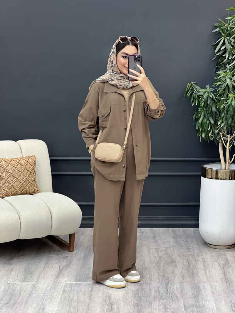 ست مانتو و شلوار چهار جیب کد 3029 ست مانتو و شلوار چهار جیب کد 3029