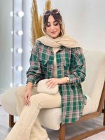 مانتو چهارخونه سرجیب دکمه کد 4843 - تصویر 44