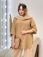 مانتو جلو بسته پرنیا کد 5214