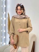 مانتو جلو بسته پیچک کد 5210 - تصویر 23