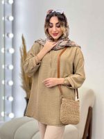مانتو جلو بسته پیچک کد 5210 - تصویر 6