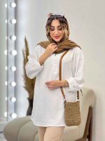 مانتو جلو بسته پیچک کد 5210 - تصویر 18
