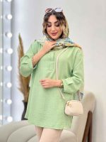 مانتو جلو بسته پیچک کد 5210 - تصویر 14