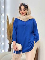 مانتو جلو بسته پیچک کد 5210