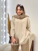 مانتو جلو بسته پیچک کد 5210 - تصویر 8