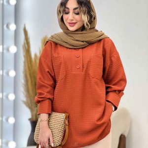 مانتو آستین پیله یقه سه دکمه کد 5220