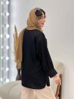 مانتو آستین پیله یقه سه دکمه کد 5220 - تصویر 10