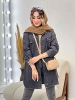 مانتو جین دو جیب پاکتی آنیسا کد 5228 - تصویر 2