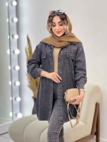 مانتو جین دو جیب پاکتی آنیسا کد 5228 - تصویر 12