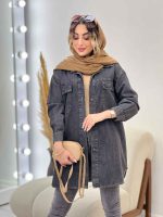 مانتو جین دو جیب پاکتی آنیسا کد 5228 - تصویر 7