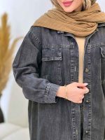 مانتو جین دو جیب پاکتی آنیسا کد 5228 - تصویر 8