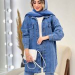 مانتو جین دو جیب پاکتی آنیسا کد 5228