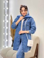 مانتو جین دو جیب پاکتی آنیسا کد 5228 - تصویر 3