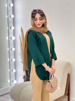 مانتو جلو باز پایین هلال کد 5219 - تصویر 12