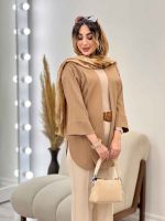 مانتو جلو باز پایین هلال کد 5219 - تصویر 8