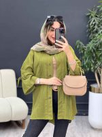 مانتو جلو پیله آستین گت کد 5216 - تصویر 20