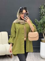 مانتو جلو پیله آستین گت کد 5216 - تصویر 14