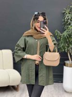 مانتو جلو پیله آستین گت کد 5216 - تصویر 13
