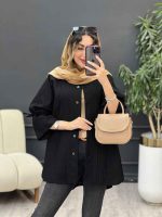 مانتو جلو پیله آستین گت کد 5216 - تصویر 5