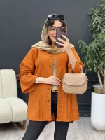 مانتو جلو پیله آستین گت کد 5216 - تصویر 10