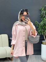 مانتو جلو پیله آستین گت کد 5216 - تصویر 9