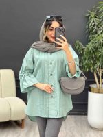 مانتو جلو پیله آستین گت کد 5216 - تصویر 8