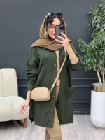 مانتو دو جیب برش دار سرو کد 5237 - تصویر 23