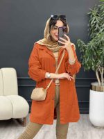 مانتو دو جیب برش دار سرو کد 5237 - تصویر 16