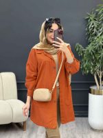 مانتو دو جیب برش دار سرو کد 5237 - تصویر 12