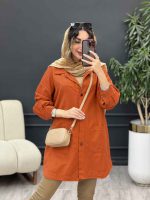 مانتو دو جیب برش دار سرو کد 5237 - تصویر 3