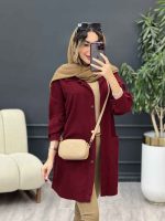مانتو دو جیب برش دار سرو کد 5237 - تصویر 17