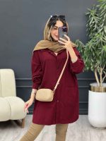 مانتو دو جیب برش دار سرو کد 5237 - تصویر 14