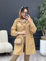 مانتو دو جیب برش دار سرو کد 5237 - تصویر 4