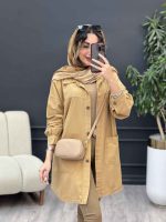 مانتو دو جیب برش دار سرو کد 5237 - تصویر 13
