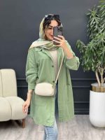 مانتو دو جیب برش دار سرو کد 5237 - تصویر 2
