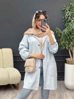 مانتو دو جیب برش دار سرو کد 5237 - تصویر 11