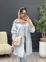 مانتو دو جیب برش دار سرو کد 5237 - تصویر 7