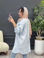 مانتو دو جیب برش دار سرو کد 5237 - تصویر 22