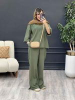 ست مانتو و شلوار جلو بسته لعیا کد 5244 - تصویر 19